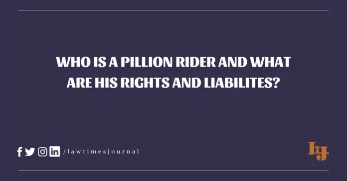Pillion rider Pillion rider